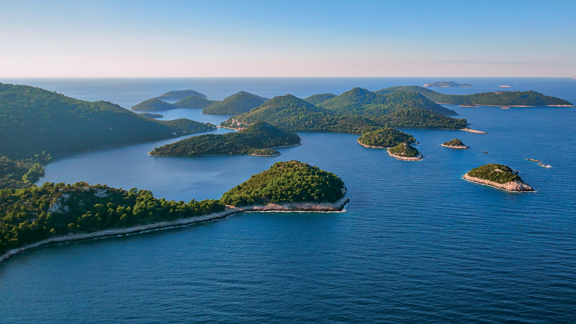 Aerial view of Lastovo island